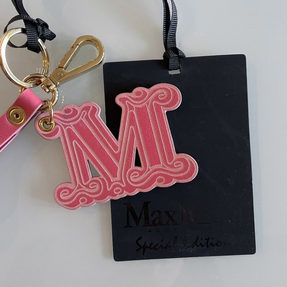 MaxMara Pink Calf Leather Keychain